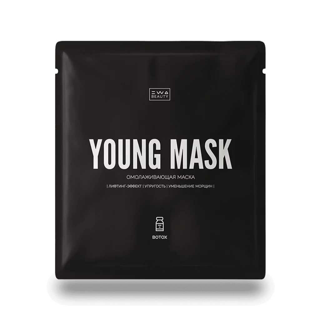 Омолаживающая тканевая маска для лица young mask ewa beauty ewa product