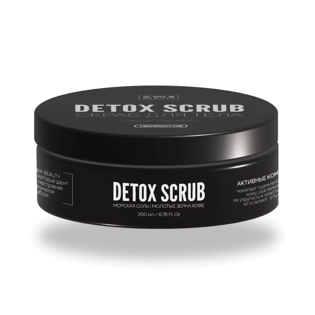 Скраб для тела с ароматом карамели detox scrub ewa beauty ewa product