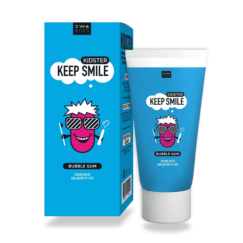 зубная паста KIDSTER KEEP SMILE бабл гам ewa kids ewa product